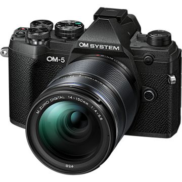 Aparat foto Olympus OM-5 Body Black + Obiectiv M.Zuiko Digital ED 14-150mm F4-5.6 II