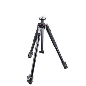 Pachet Manfrotto 190X trepied foto 3 sectiuni + Manfrotto MHXPRO-2W Fluid cap trepied video + Manfrotto geanta trepied 80 cm Non Padded