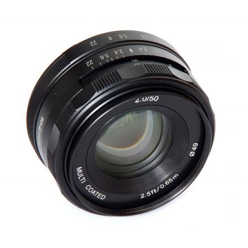 Obiectiv manual Meike 50mm F2.0 pentru FujiFilm FX-mount