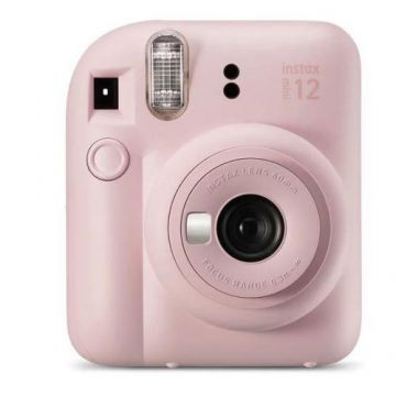 Aparat Foto Compact Instant Fujifilm Instax Mini 12 + Instax Mini Glossy (Roz)