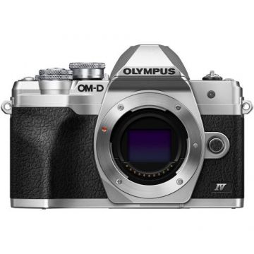 Aparat foto Mirrorless Olympus E-M10 Mark IV body, Micro 4/3, vizor electronic, stabilizare 5 axe, 4K, Wi-Fi&Bluetooth®, Argintiu