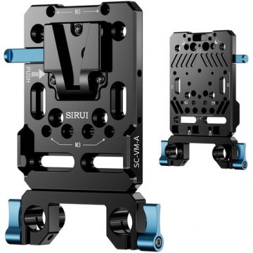 Placa Baterie Sirui V Mount Battery Plate with Dual 15mm Rod Clamps SC-VM-A