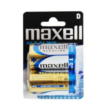 Set 2 baterii alcaline MAXELL LR20 BLISTER