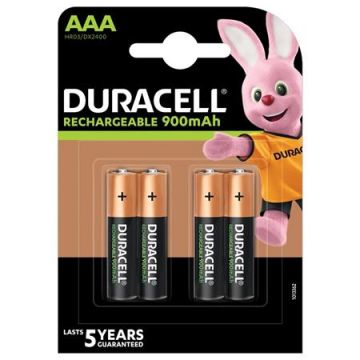 Set 4 acumulatori DURACELL HR3 900mAh, BLISTER