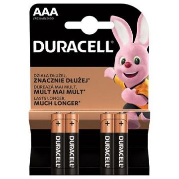 Set 4 Baterii alcaline DURACELL LR03 BLISTER