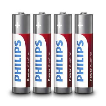 Set 4 baterii Philips LR03P4F/10, LR03, AAA, Power Alkaline