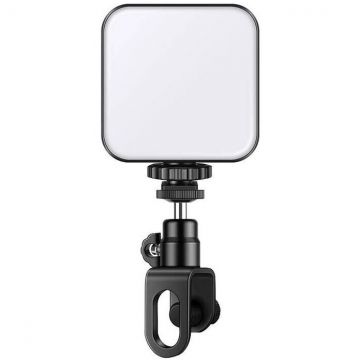 Lampa LED pentru Selfie si Videoconferinta PL81 Bi Color Alb/Negru