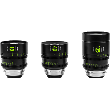 NiSi Cine Lens Set Athena Prime Add-On (3 Lenses) E-Mount (Without Drop-In Filter)