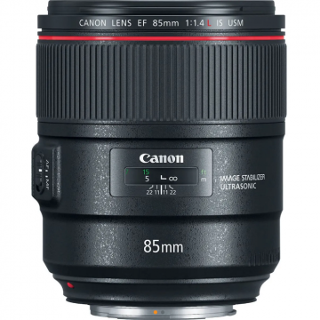 Obiectiv EF 85mm f/1.4L IS USM Autofocus  Tele Negru