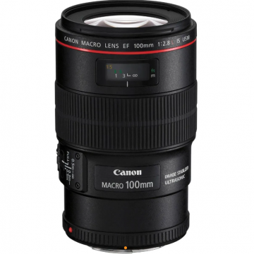 Obiectiv EF100mmf/2.8L IS USM Autofocus  Full Frame Negru