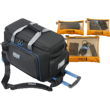 Orca OR-510 Classic Shoulder Bag Medium w Built-in Trolley // Kit with free OR-599 pouch kit