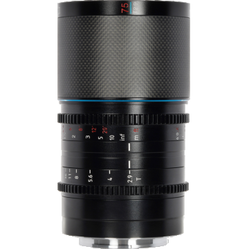 Sirui Anamorphic Lens Saturn 75mm T2.9 1.6x Carbon Fiber Full Frame DL-Mount (Neutral Flare)