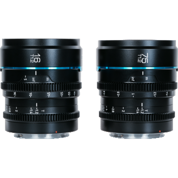 Sirui Cine Lens Nightwalker S35 Kit 16 & 75mm T1.2 E-Mount Black