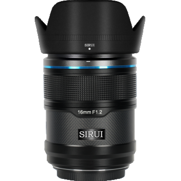 Sirui Sniper Lens APS-C AF 16mm F1.2 E-Mount Black Carbon