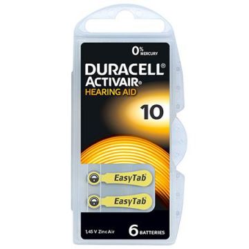 Baterie Duracell pentru aparat auditiv DA10, 6buc Baterie Duracell pentru aparat auditiv DA10, 6buc