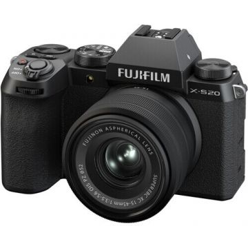 FUJIFILM Aparat foto Mirrorless Fujifilm X-S20, 26.1MP + Obiectiv XF 15-45mm, Negru FUJIFILM Aparat foto Mirrorless Fujifilm X-S20, 26.1MP + Obiectiv XF 15-45mm, Negru