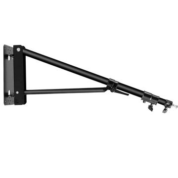 Boom stand telescopic negru 135cm pentru perete