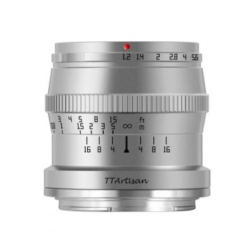 Obiectiv manual TTArtisan 50mm F1.2 Silver pentru Nikon Z-mount