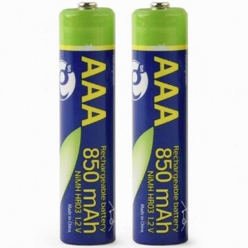 Acumulator Gembird AAA (R3), 1.2V NiMH 850mAh, 2 buc., EG-BA-AAA8R-01