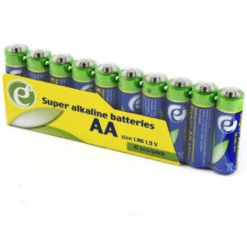 Baterii Gembird AA (R6), 1.5V alcalina, 10 buc., EG-BA-AASA-01